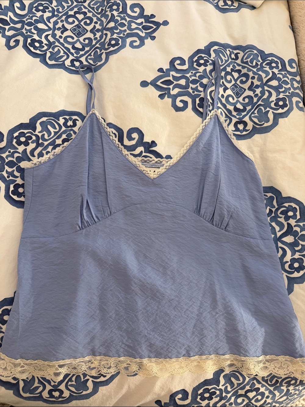 ROLLA'S Periwinkle Lace-Trim Camisole